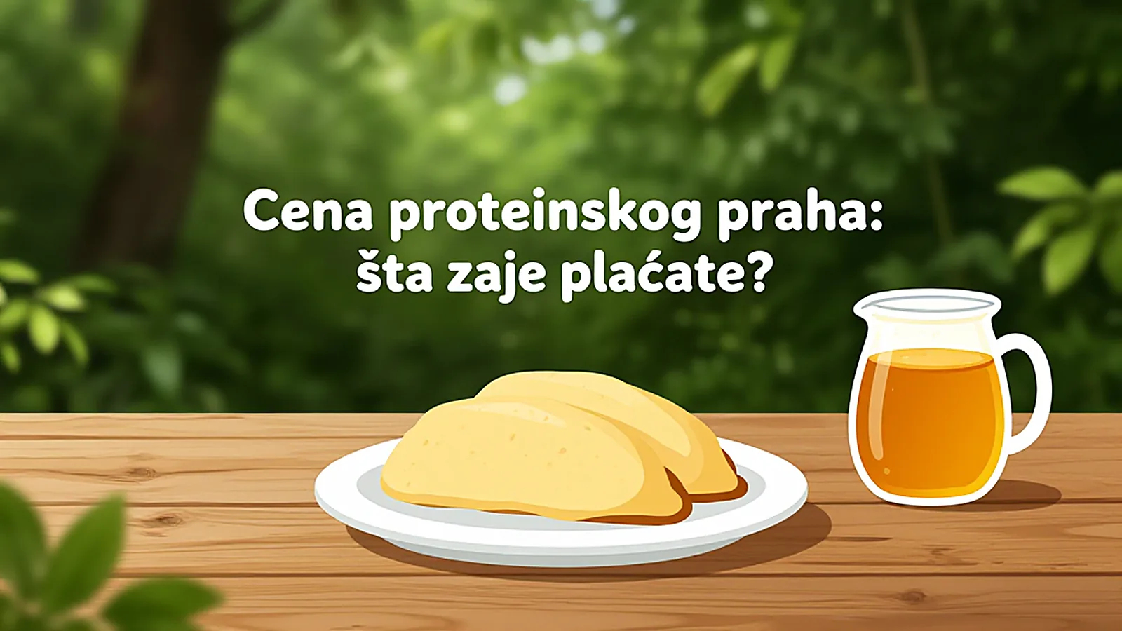 Dva pakovanja proteinskog praha sa deklaracijama za poređenje cene i količine proteina